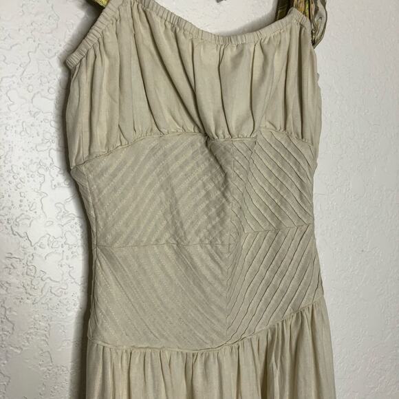 Free People Santorini cream linen blend maxi dress size 4 - Picture 4 of 16